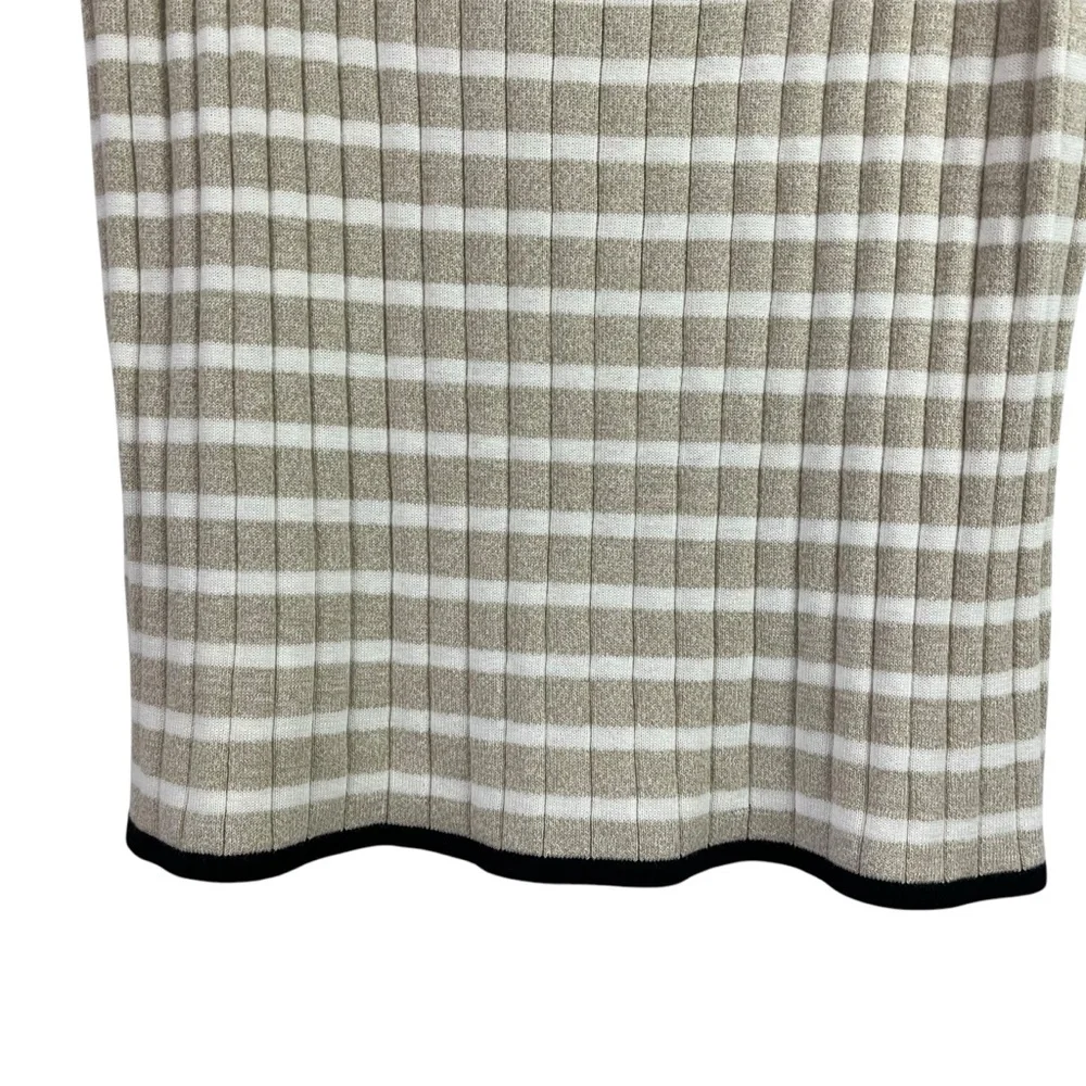 Van Heusen Knit Cardigan Tank Top Set Beige Stripe 2 Piece XL - Picture 13 of 15